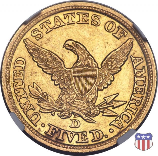 Liberty Head, No Motto above Eagle (1839-1866) 1845 (Dahlonega)