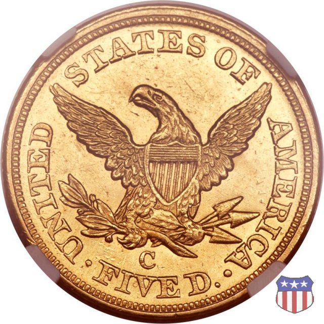 Liberty Head, No Motto above Eagle (1839-1866) 1853 (Charlotte)