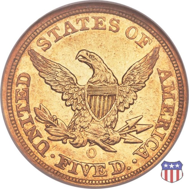 Liberty Head, No Motto above Eagle (1839-1866) 1855 (New Orleans)