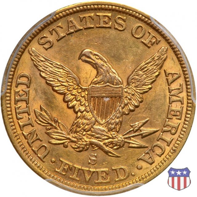 Liberty Head, No Motto above Eagle (1839-1866) 1856 (San Francisco)