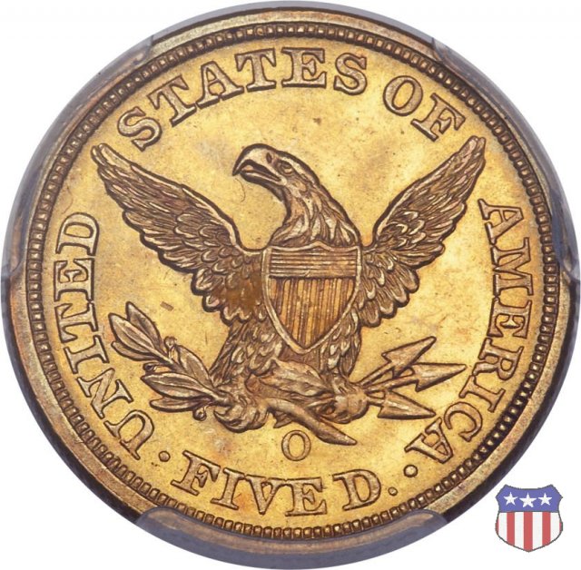 Liberty Head, No Motto above Eagle (1839-1866) 1857 (New Orleans)