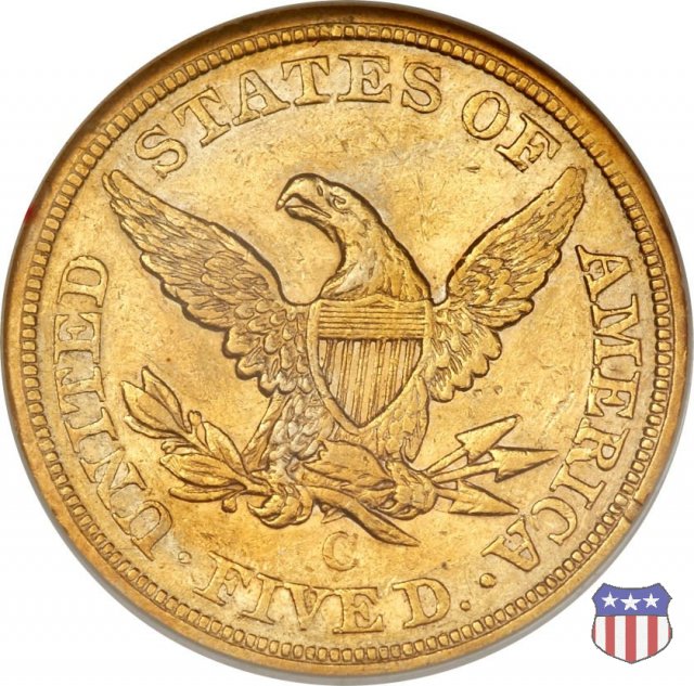 Liberty Head, No Motto above Eagle (1839-1866) 1857 (Charlotte)