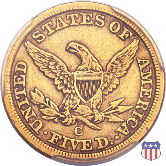 Liberty Head, No Motto above Eagle (1839-1866) 1858 (Charlotte)