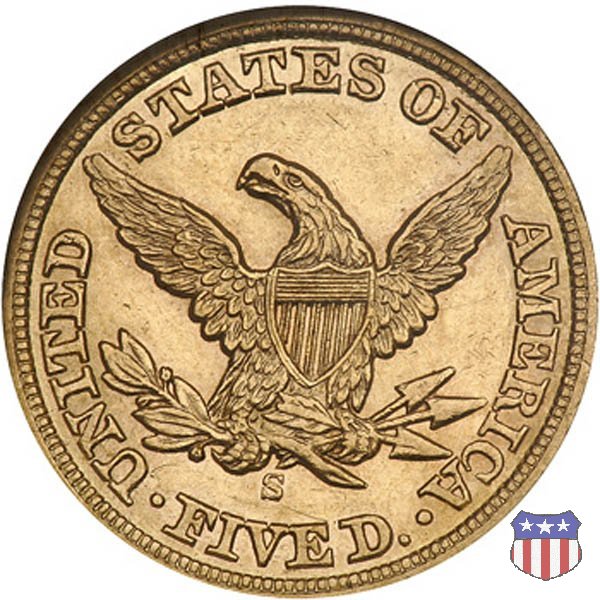 Liberty Head, No Motto above Eagle (1839-1866) 1858 (San Francisco)