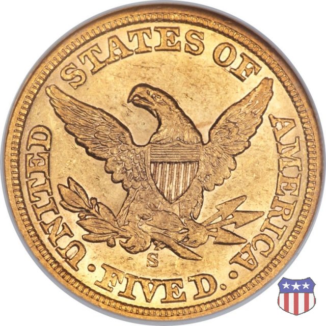 Liberty Head, No Motto above Eagle (1839-1866) 1861 (San Francisco)