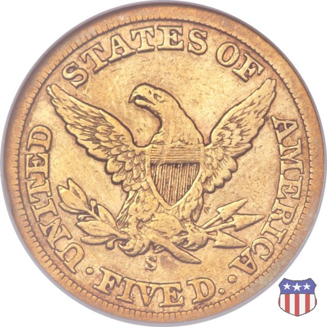 Liberty Head, No Motto above Eagle (1839-1866) 1862 (San Francisco)