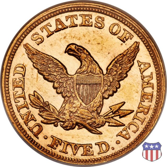 Liberty Head, No Motto above Eagle (1839-1866) 1865 (Philadelphia)