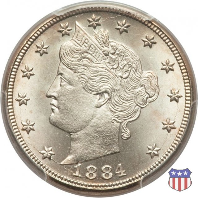 Liberty Head or V-Nickel (1883-1913) 1884 (Philadelphia)