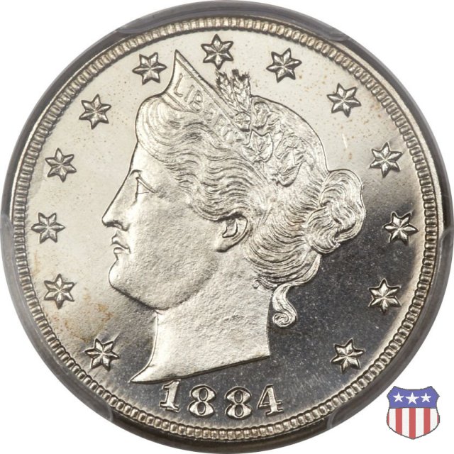 Liberty Head or V-Nickel (1883-1913) 1884 (Philadelphia)