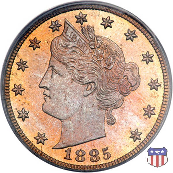 Liberty Head or V-Nickel (1883-1913) 1885 (Philadelphia)