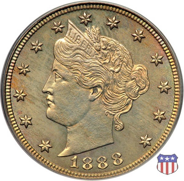 Liberty Head or V-Nickel (1883-1913) 1888 (Philadelphia)