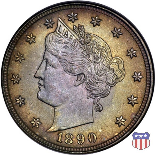 Liberty Head or V-Nickel (1883-1913) 1890 (Philadelphia)