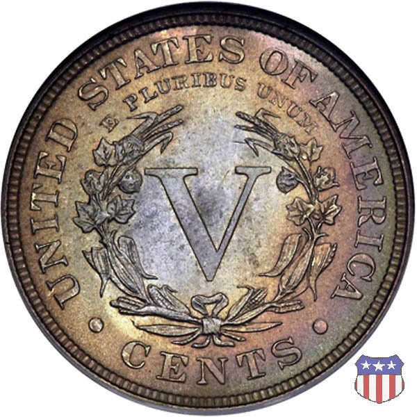 Liberty Head or V-Nickel (1883-1913) 1890 (Philadelphia)