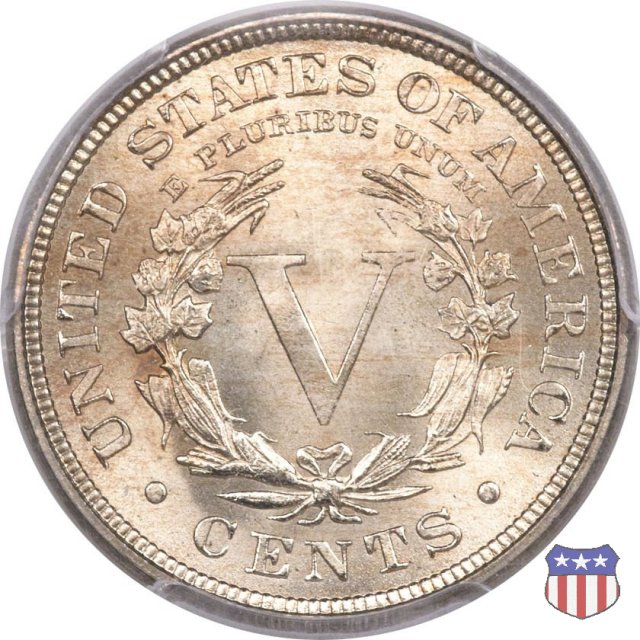 Liberty Head or V-Nickel (1883-1913) 1891 (Philadelphia)