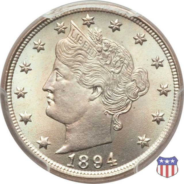 Liberty Head or V-Nickel (1883-1913) 1894 (Philadelphia)