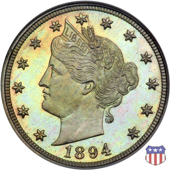 Liberty Head or V-Nickel (1883-1913) 1894 (Philadelphia)