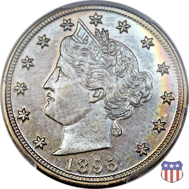 Liberty Head or V-Nickel (1883-1913) 1895 (Philadelphia)