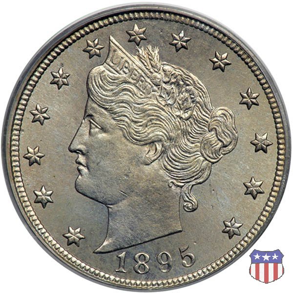 Liberty Head or V-Nickel (1883-1913) 1895 (Philadelphia)