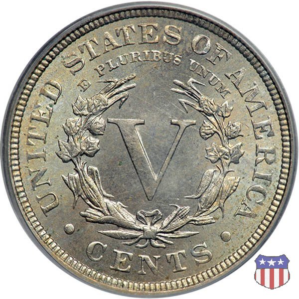 Liberty Head or V-Nickel (1883-1913) 1895 (Philadelphia)