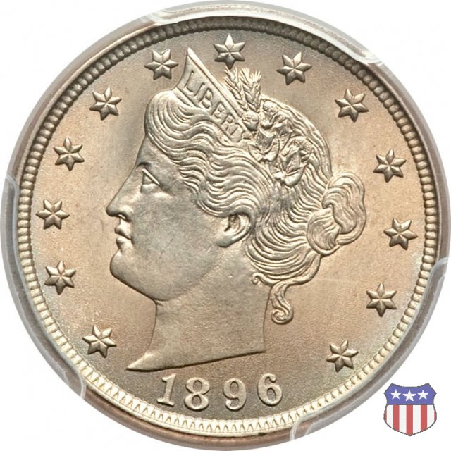 Liberty Head or V-Nickel (1883-1913) 1896 (Philadelphia)