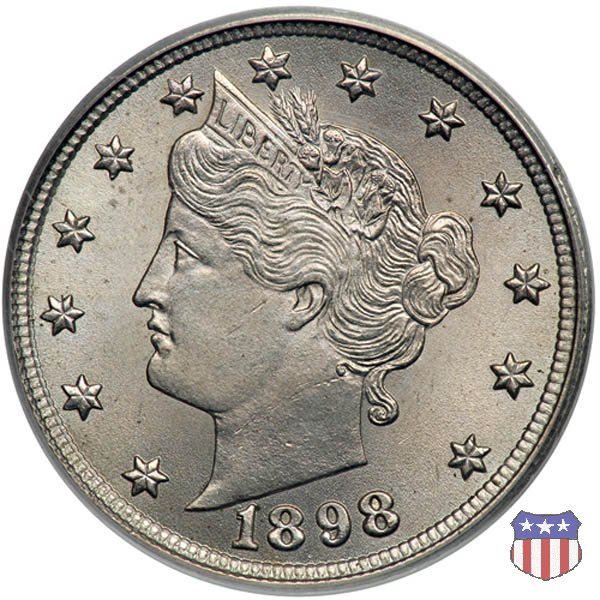 Liberty Head or V-Nickel (1883-1913) 1898 (Philadelphia)