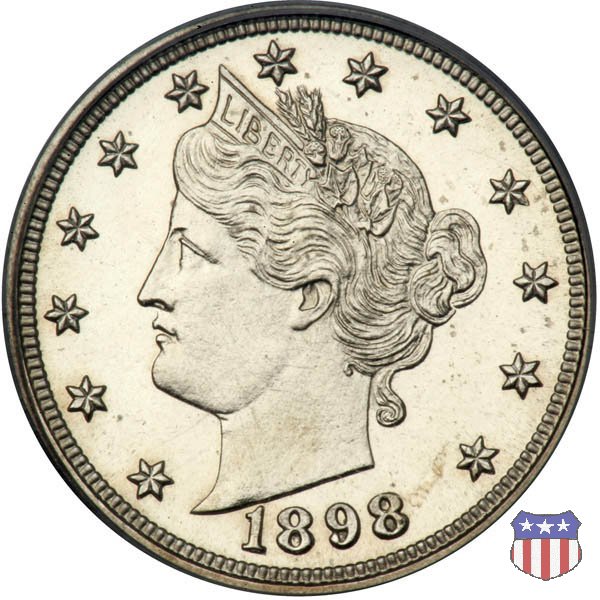 Liberty Head or V-Nickel (1883-1913) 1898 (Philadelphia)