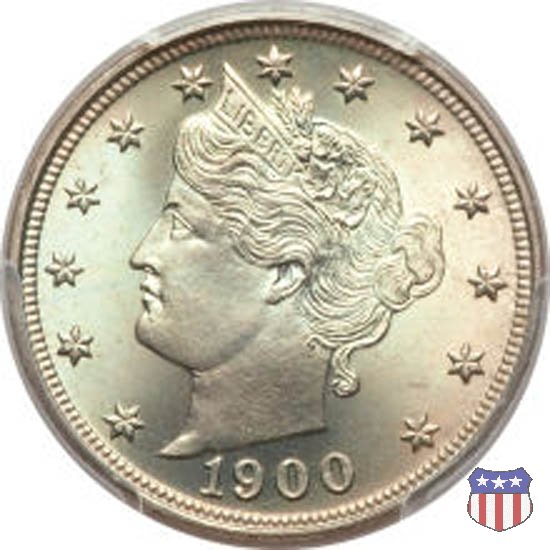 Liberty Head or V-Nickel (1883-1913) 1900 (Philadelphia)