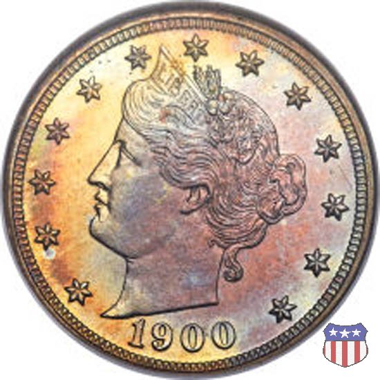 Liberty Head or V-Nickel (1883-1913) 1900 (Philadelphia)