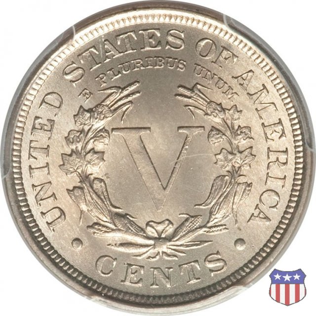 Liberty Head or V-Nickel (1883-1913) 1908 (Philadelphia)