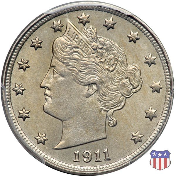 Liberty Head or V-Nickel (1883-1913) 1911 (Philadelphia)