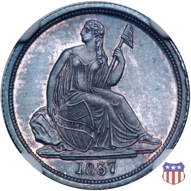 Liberty Seated - Variety 1 (1837-1838) 1837 (Philadelphia)