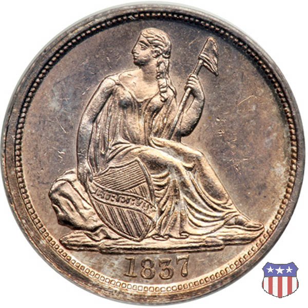 Liberty Seated - Variety 1 (1837-1838) 1837 (Philadelphia)