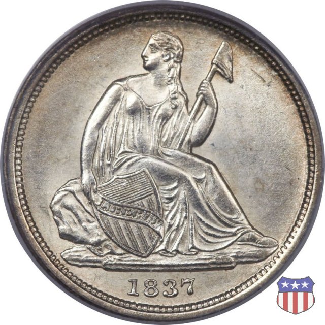 Liberty Seated - Variety 1 (1837-1838) 1837 (Philadelphia)