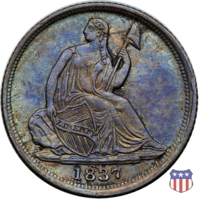 Liberty Seated - Variety 1 (1837-1838) 1837 (Philadelphia)