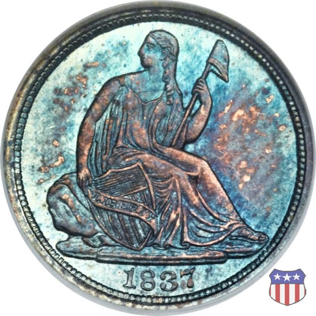 Liberty Seated - Variety 1 (1837-1838) 1837 (Philadelphia)