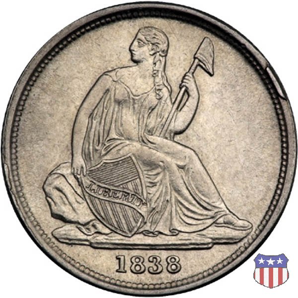 Liberty Seated - Variety 1 (1837-1838) 1838 (New Orleans)