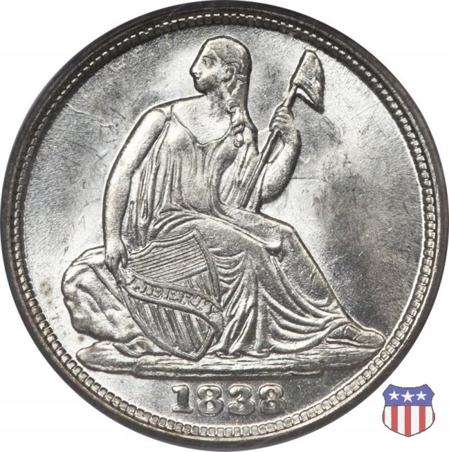 Liberty Seated - Variety 1 (1837-1838) 1838 (New Orleans)