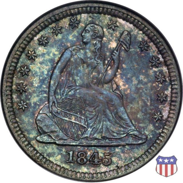 Liberty Seated - Variety 1 (1838-1866) 1845 (Philadelphia)