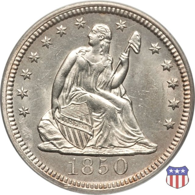 Liberty Seated - Variety 1 (1838-1866) 1850 (Philadelphia)