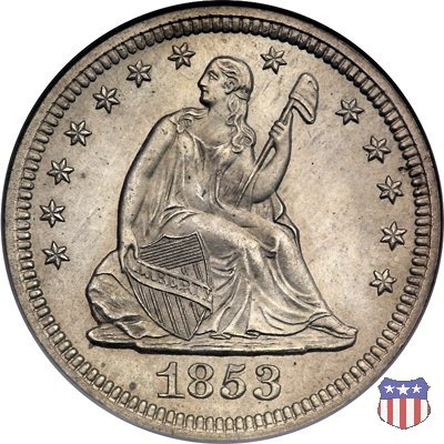 Liberty Seated - Variety 1 (1838-1866) 1853 (Philadelphia)