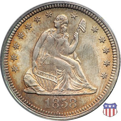 Liberty Seated - Variety 1 (1838-1866) 1858 (Philadelphia)