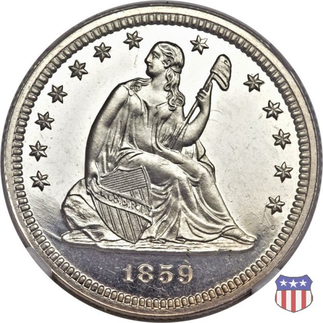 Liberty Seated - Variety 1 (1838-1866) 1859 (Philadelphia)