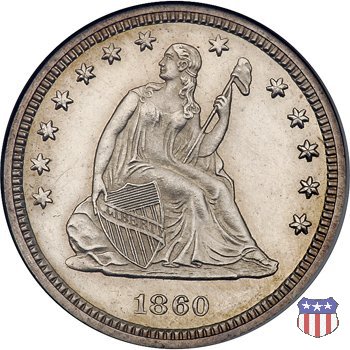 Liberty Seated - Variety 1 (1838-1866) 1860 (Philadelphia)