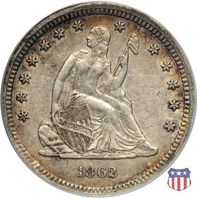 Liberty Seated - Variety 1 (1838-1866) 1862 (San Francisco)