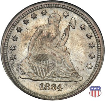 Liberty Seated - Variety 1 (1838-1866) 1864 (San Francisco)