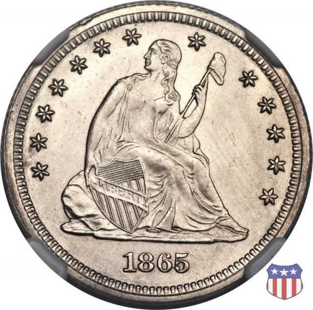 Liberty Seated - Variety 1 (1838-1866) 1865 (Philadelphia)