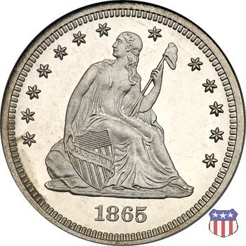 Liberty Seated - Variety 1 (1838-1866) 1865 (Philadelphia)