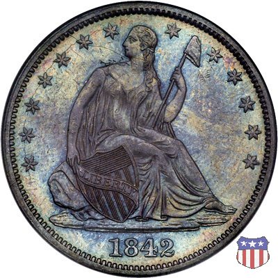 Liberty Seated - Variety 1 (1839-1866) 1842 (Philadelphia)