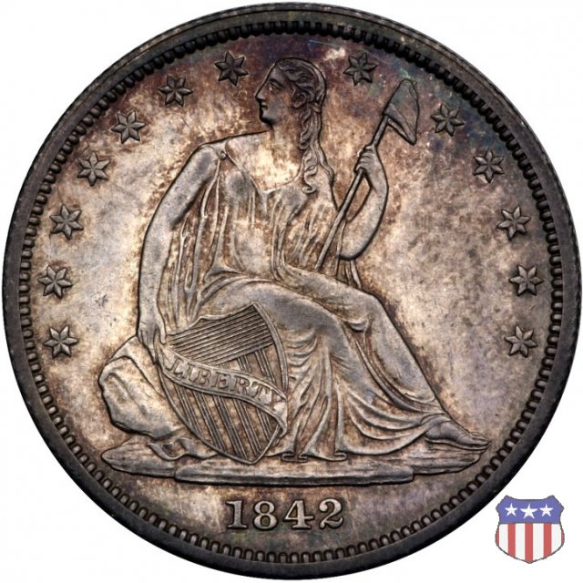 Liberty Seated - Variety 1 (1839-1866) 1842 (Philadelphia)