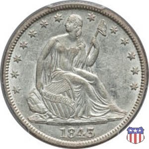 Liberty Seated - Variety 1 (1839-1866) 1843 (Philadelphia)